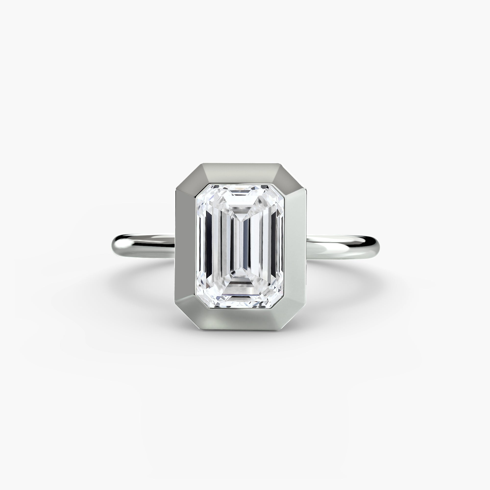 Diamond Bezel Set Solitaire Ring