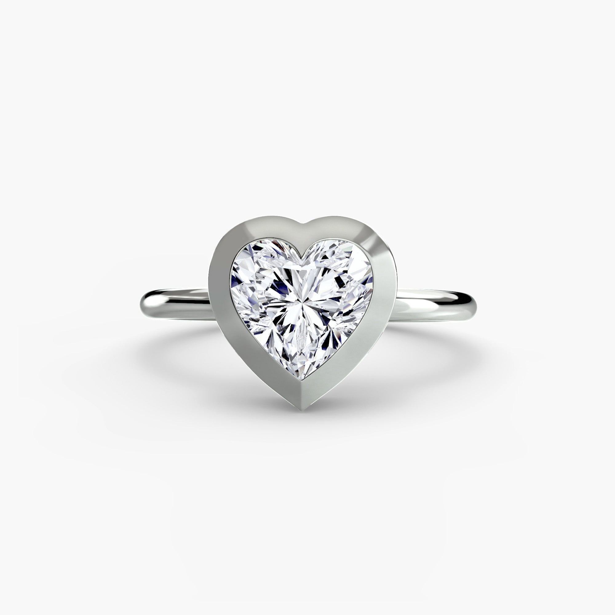 Diamond Bezel Set Solitaire Ring