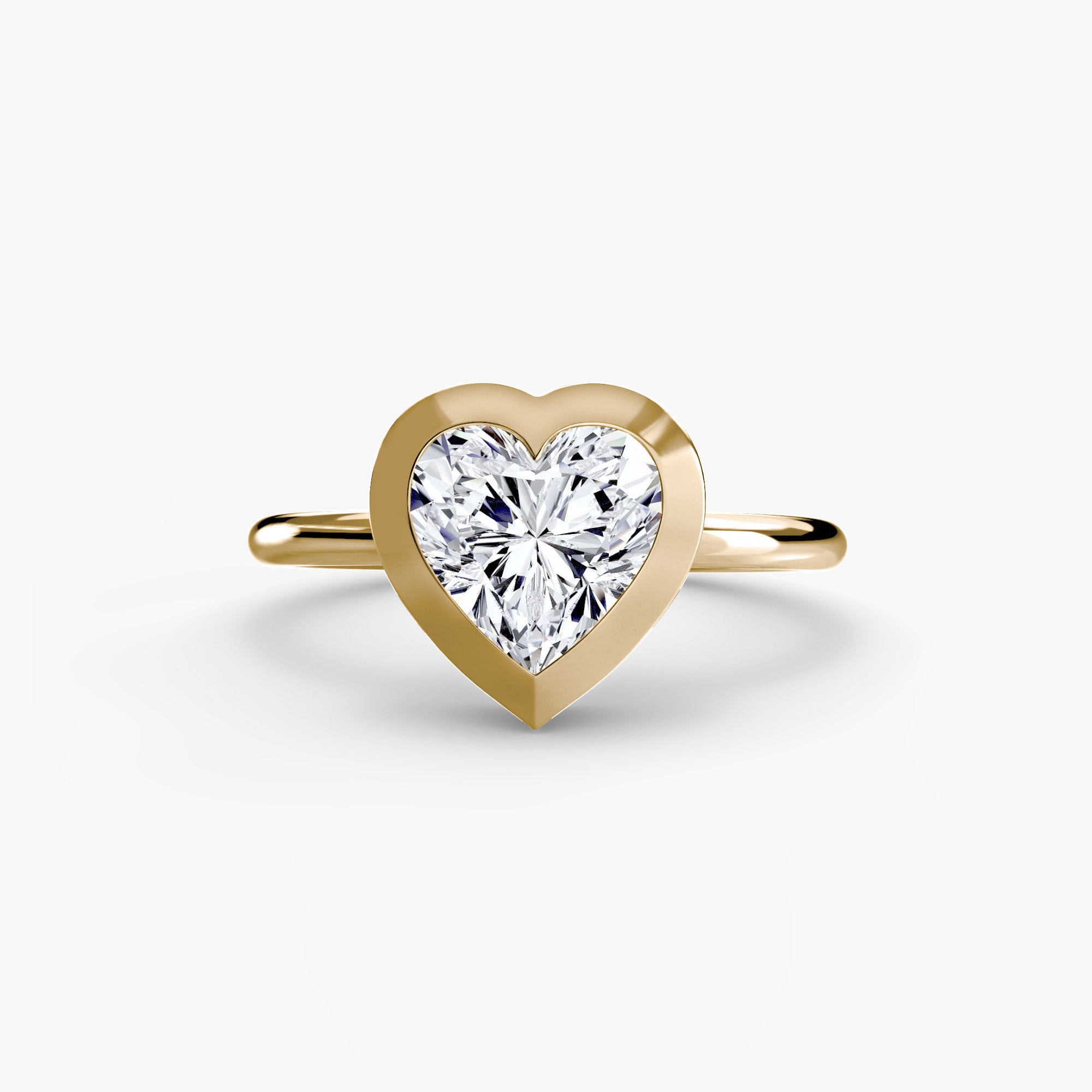 Diamond Bezel Set Solitaire Ring