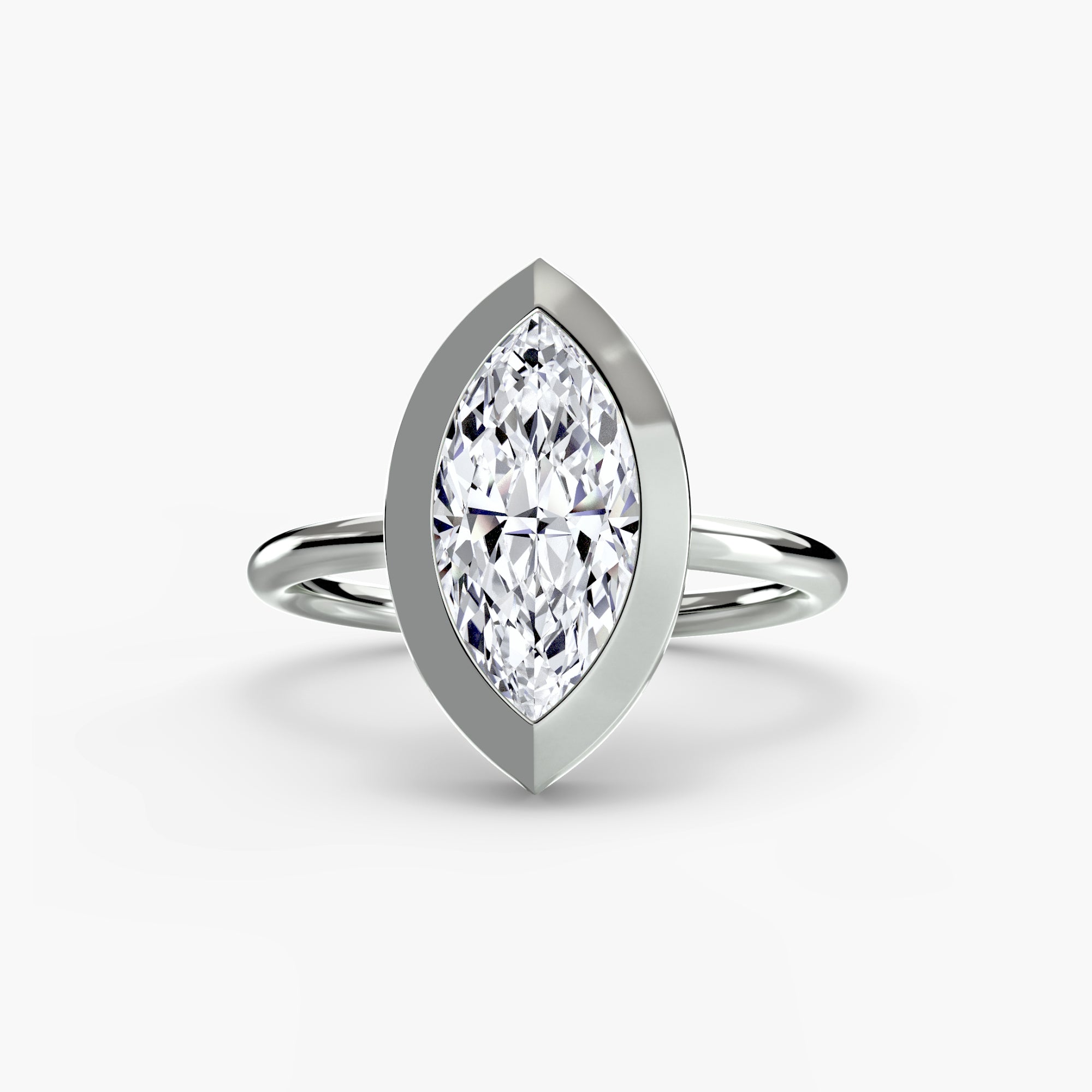 Diamond Bezel Set Solitaire Ring
