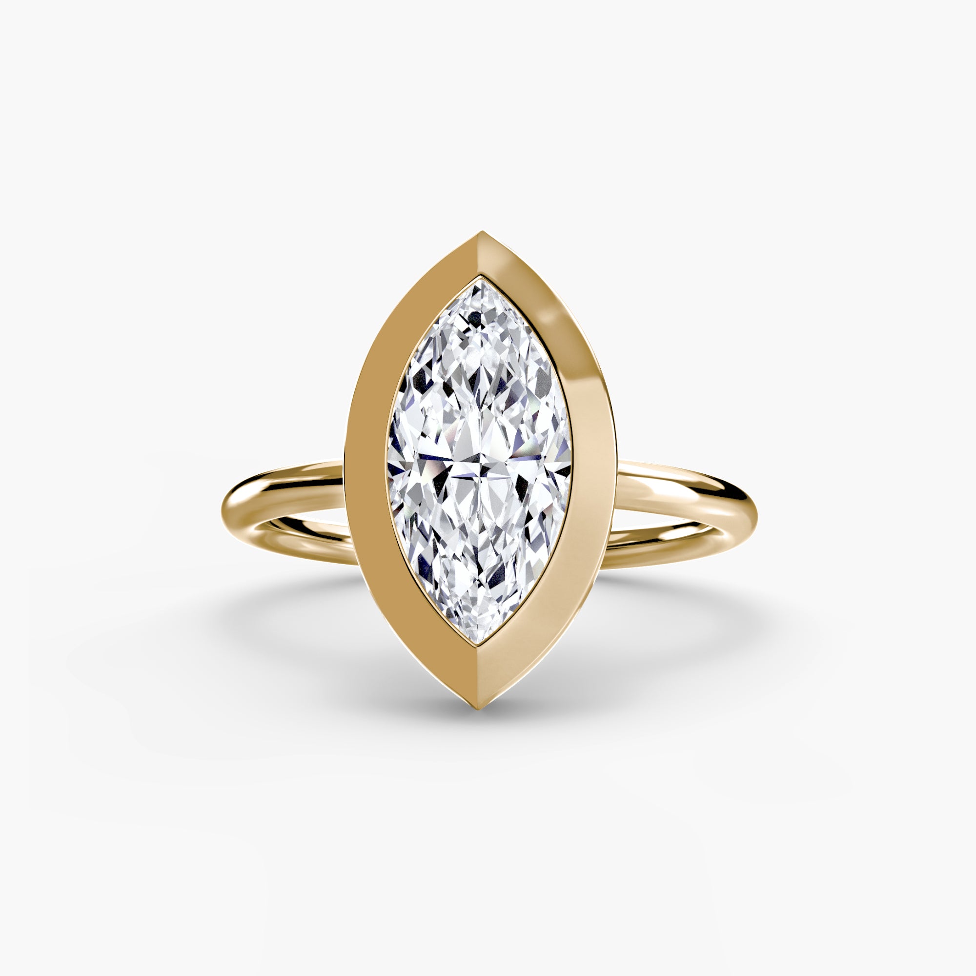 Diamond Bezel Set Solitaire Ring