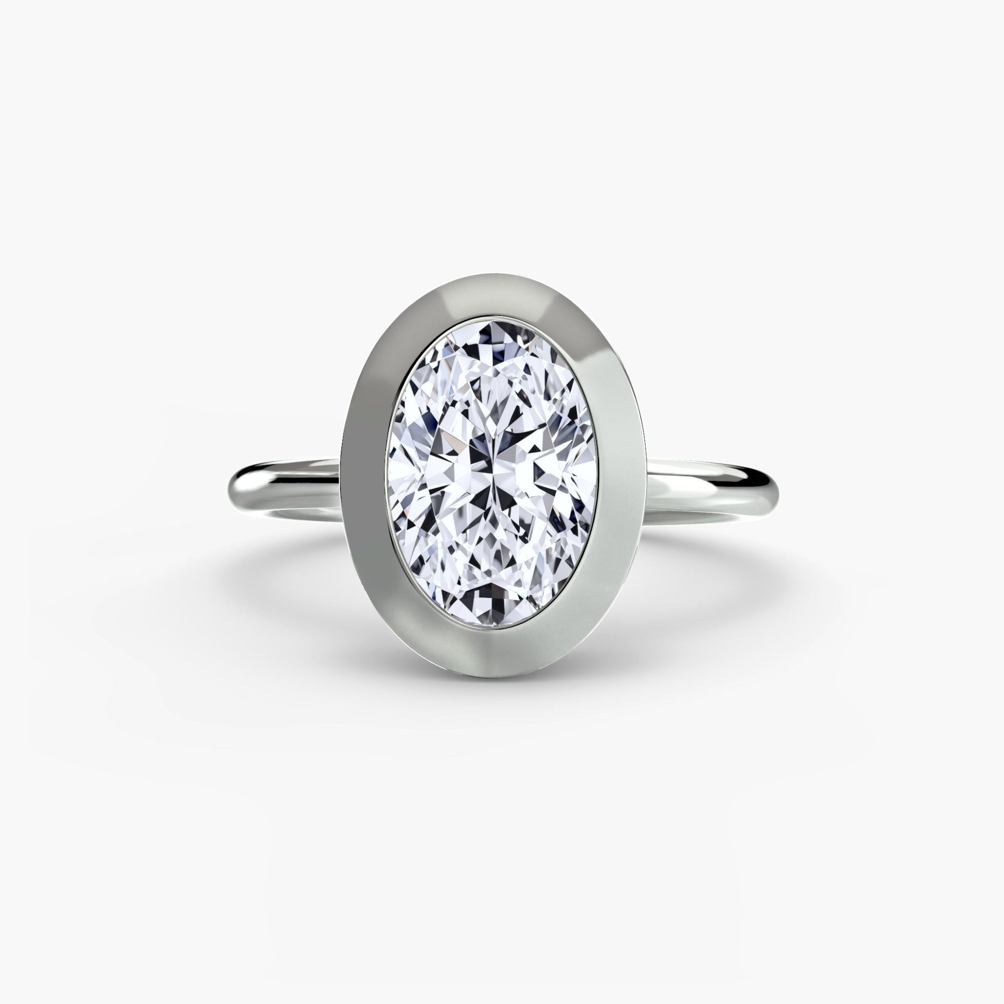 Diamond Bezel Set Solitaire Ring