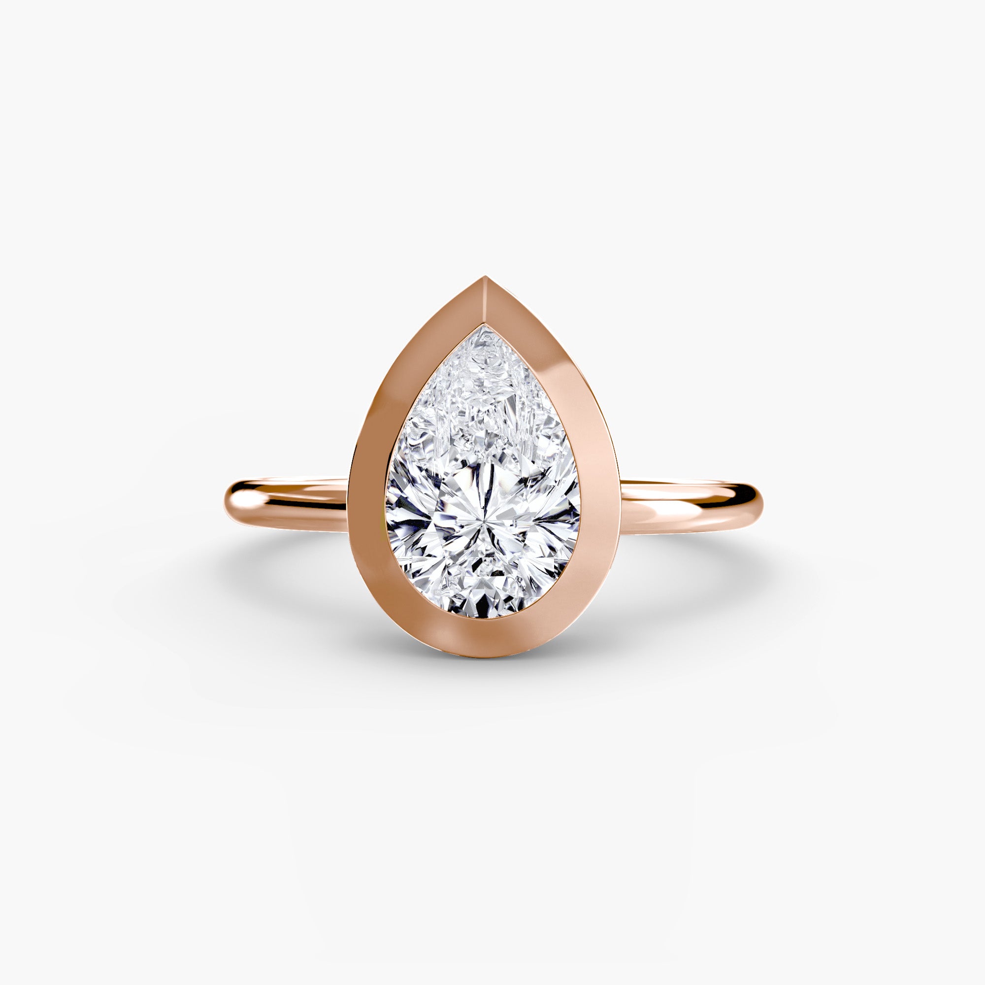 Diamond Bezel Set Solitaire Ring