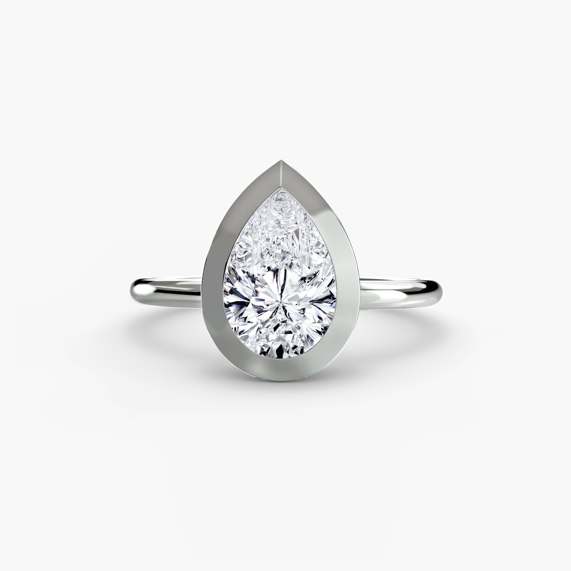 Diamond Bezel Set Solitaire Ring