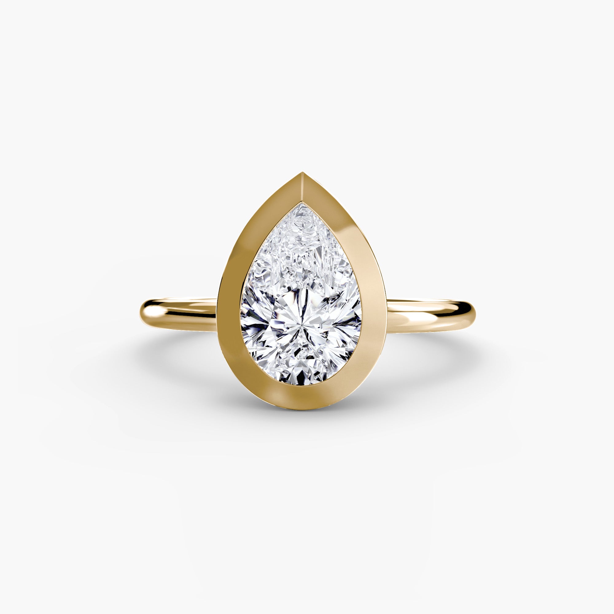 Diamond Bezel Set Solitaire Ring