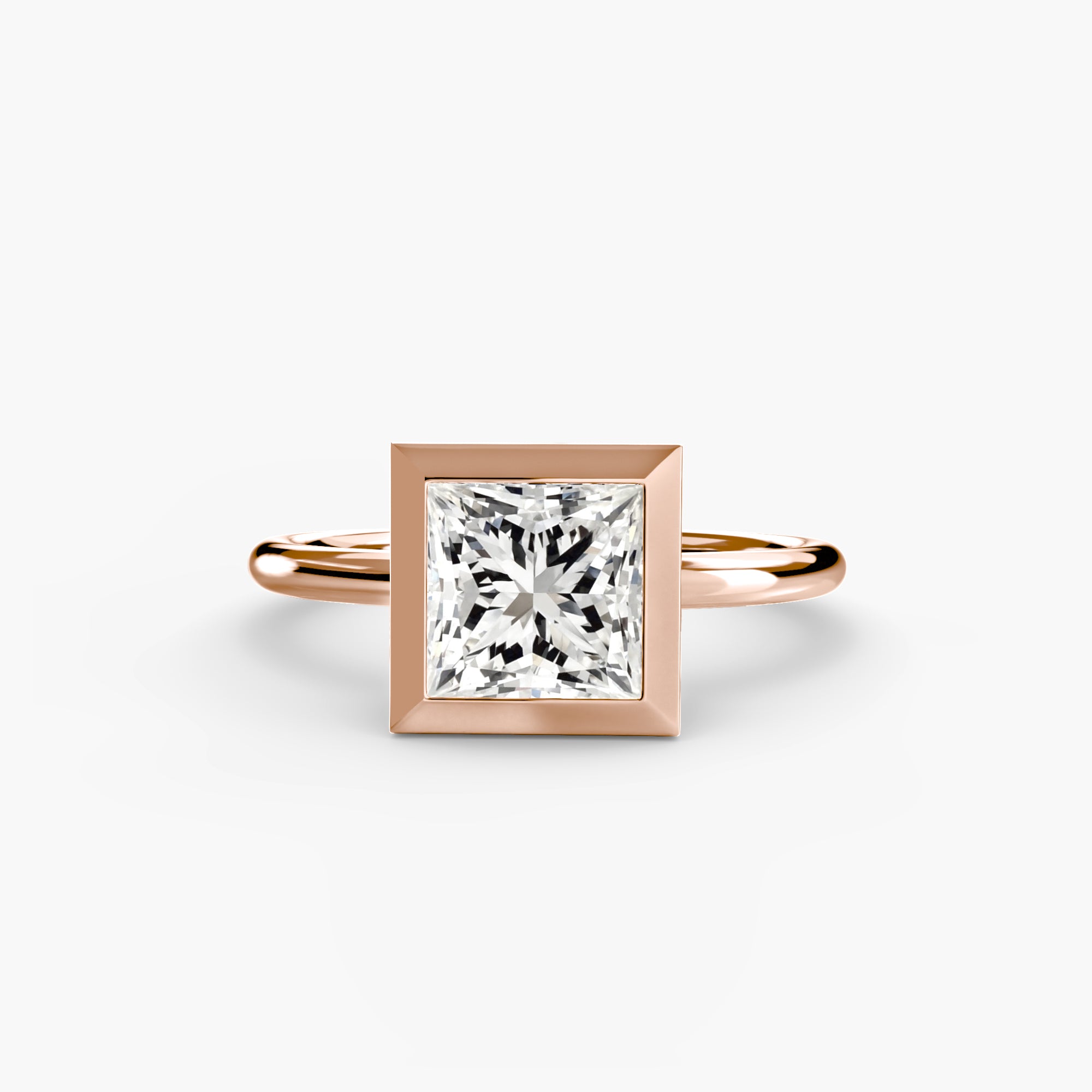 Diamond Bezel Set Solitaire Ring