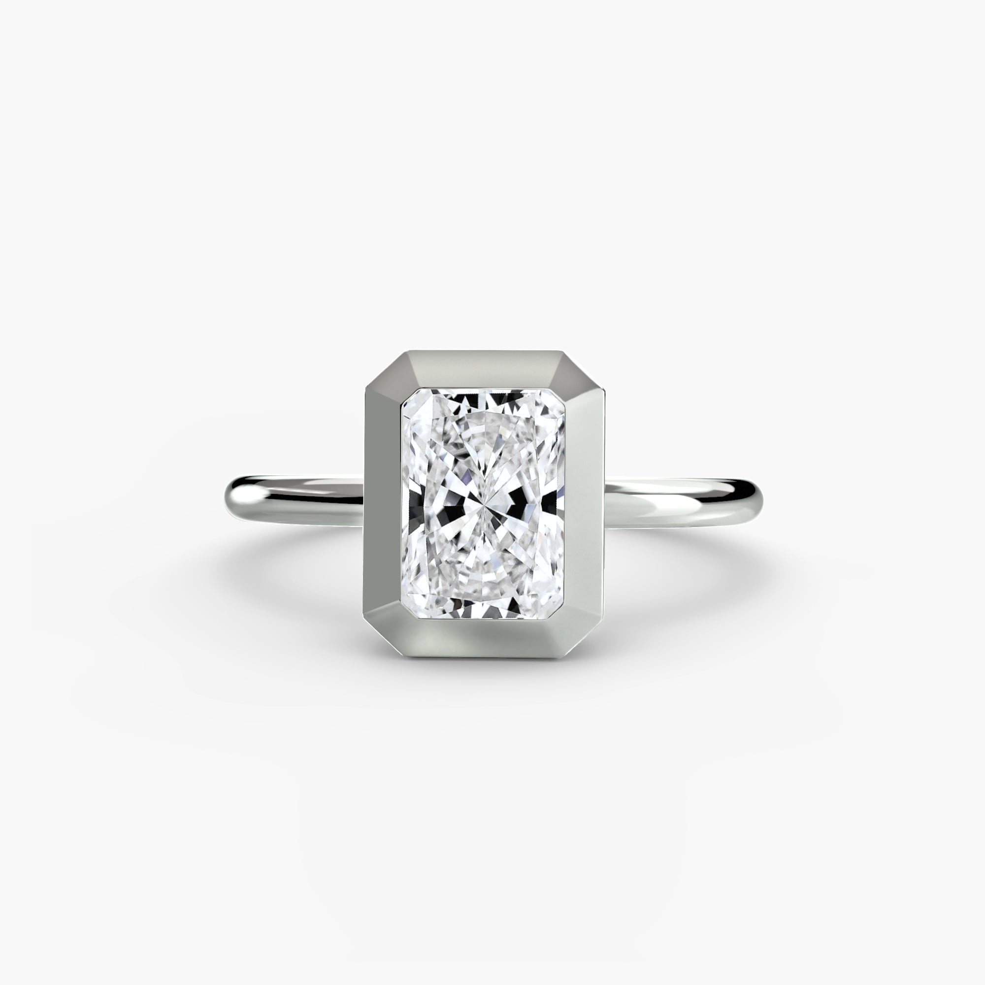 Diamond Bezel Set Solitaire Ring