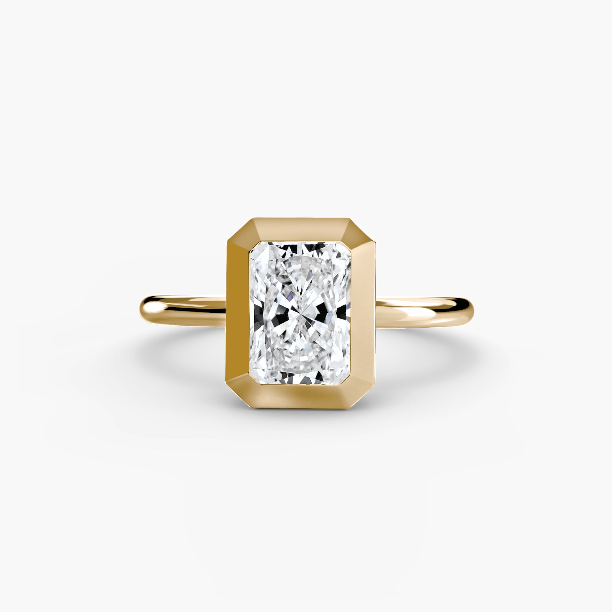 Diamond Bezel Set Solitaire Ring