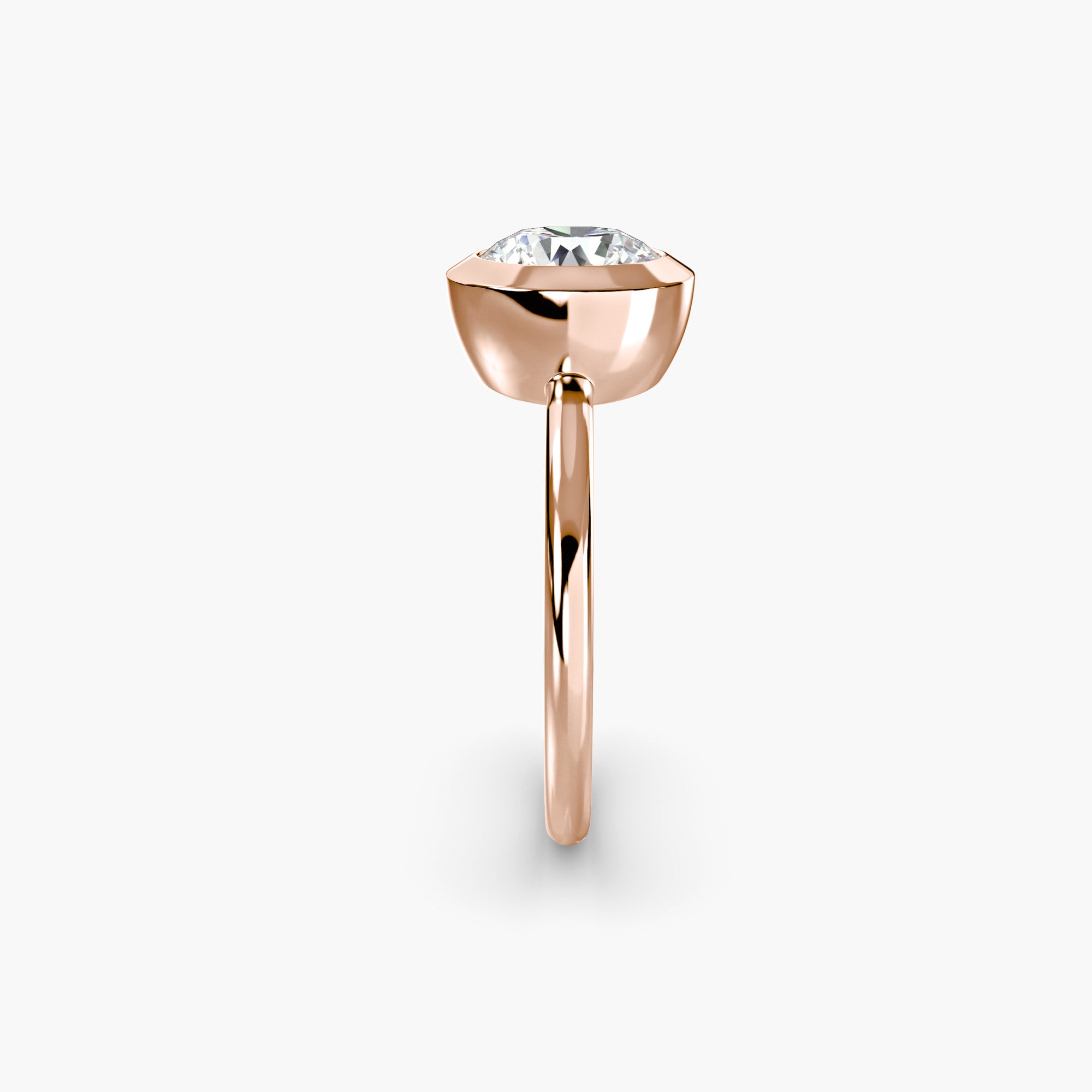 Round Diamond Bezel Set Solitaire Ring