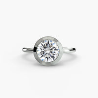 Diamond Bezel Set Solitaire Ring