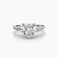 Five Stone Ring with Pavé Band