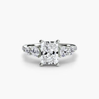Five Stone Ring with Pavé Band