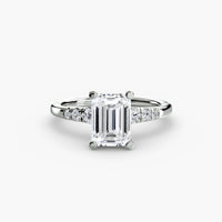 Solitaire with Shoulder Accents