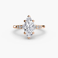 Solitaire with Shoulder Accents