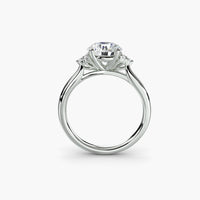 Solitaire with Cluster Shoulders