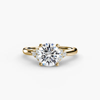 Solitaire with Cluster Shoulders
