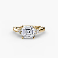 Solitaire with Cluster Shoulders 2