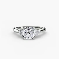 Solitaire with Cluster Shoulders 2
