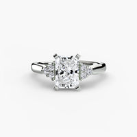Solitaire with Cluster Shoulders 2