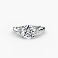 Solitaire with Cluster Shoulders 2