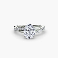 The Emerald Twist Pavé Ring