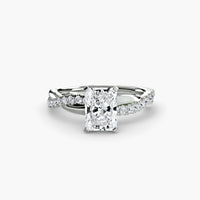The Emerald Twist Pavé Ring