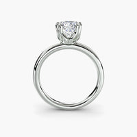 Double Prong Cushion Solitaire ring
