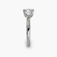 Double Prong Cushion Solitaire ring