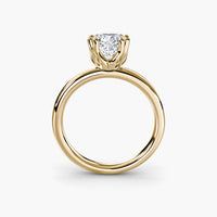 Double Prong Cushion Solitaire ring