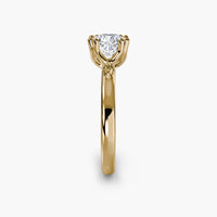 Double Prong Cushion Solitaire ring