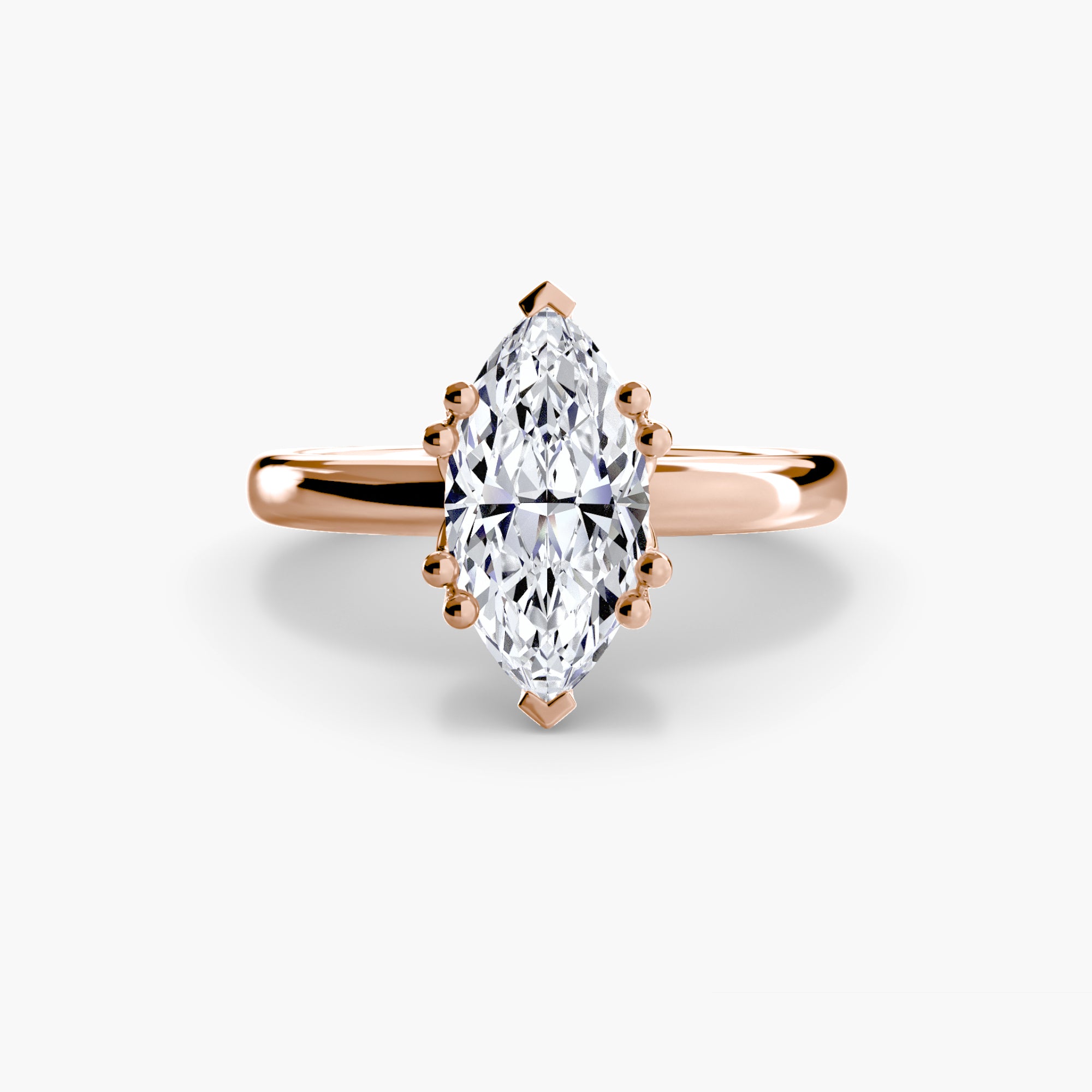 Double Prong Sollitaire ring