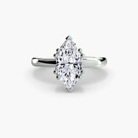 Double Prong Marquise Solitaire ring