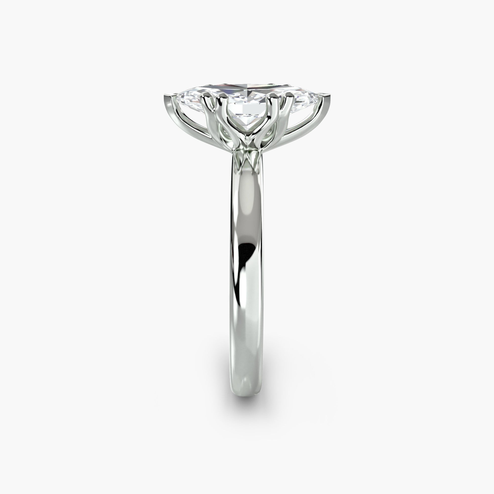 Double Prong Marquise Solitaire ring