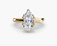 Double Prong Marquise Solitaire ring