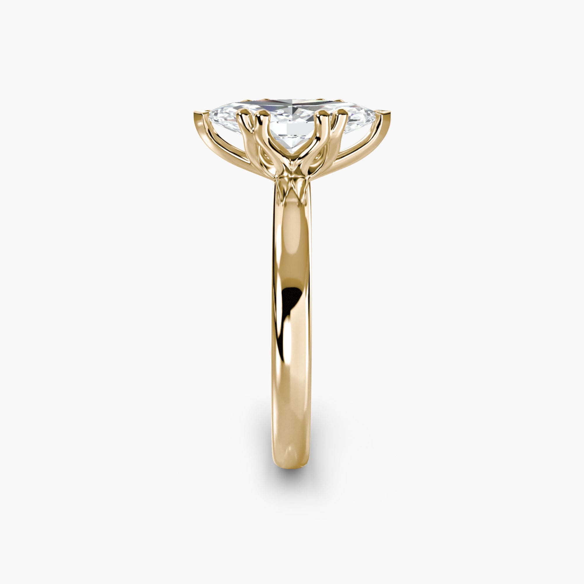 Double Prong Marquise Solitaire ring