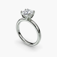 Double Prong Oval Solitaire ring
