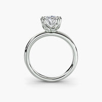 Double Prong Oval Solitaire ring