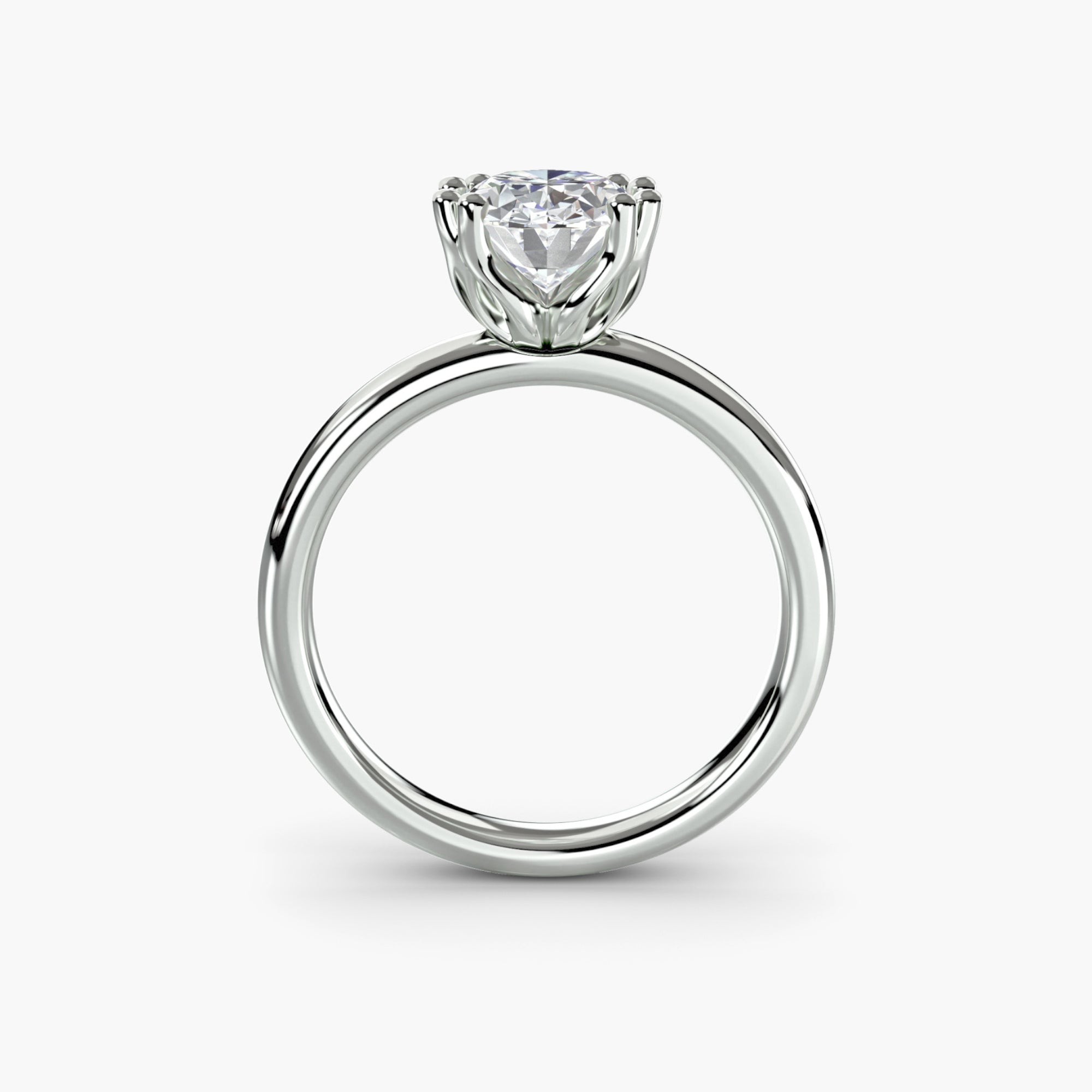 Double Prong Oval Solitaire ring