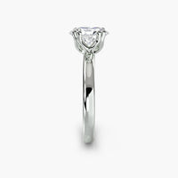 Double Prong Oval Solitaire ring