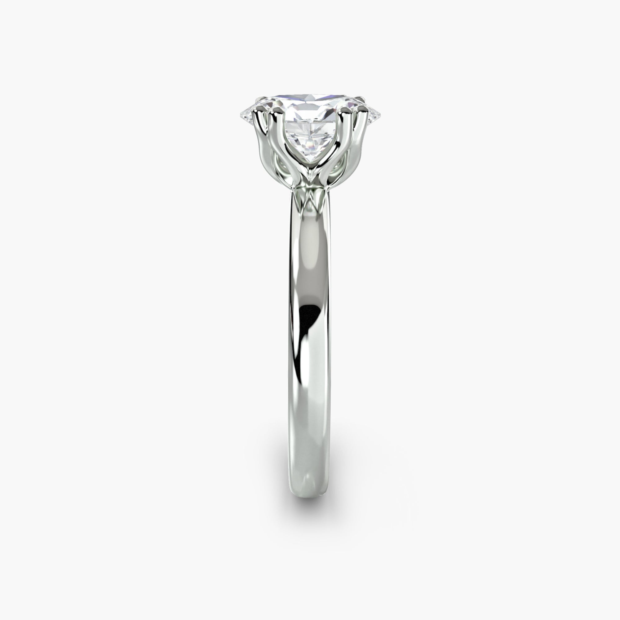 Double Prong Oval Solitaire ring