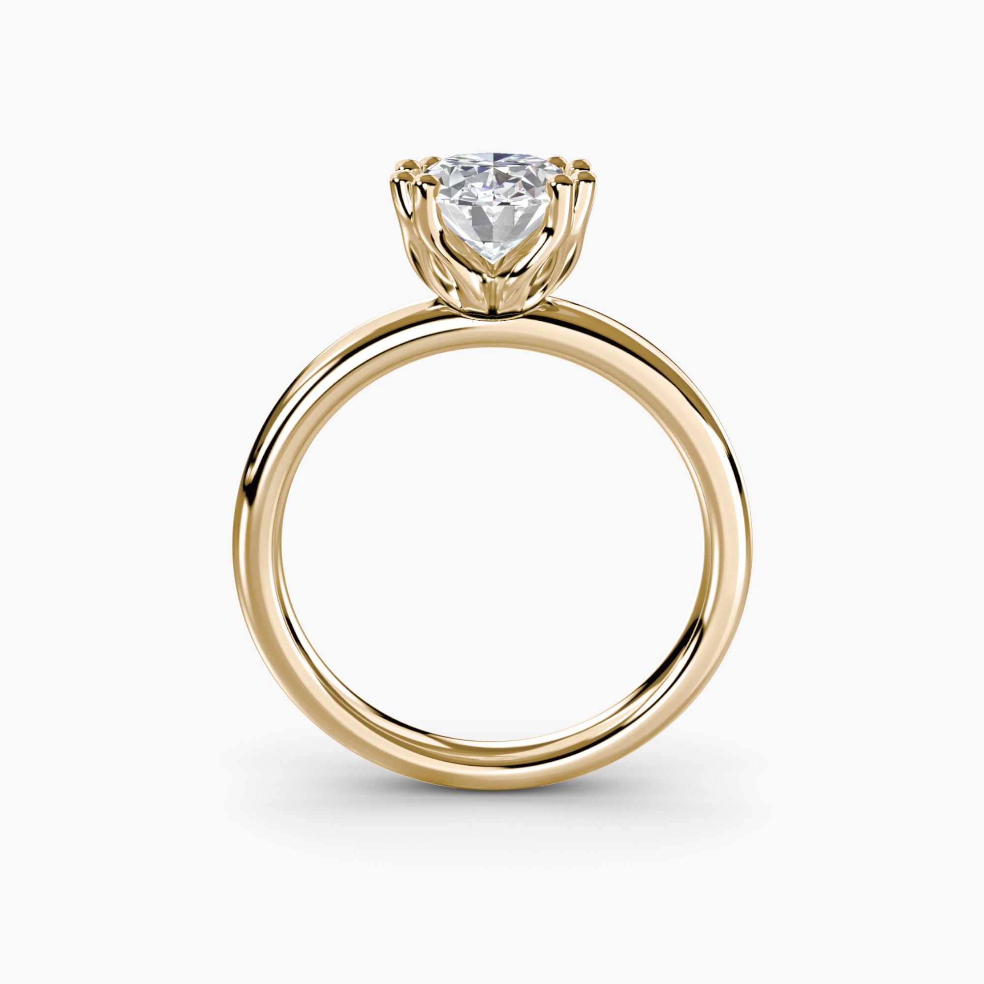 Double Prong Oval Solitaire ring