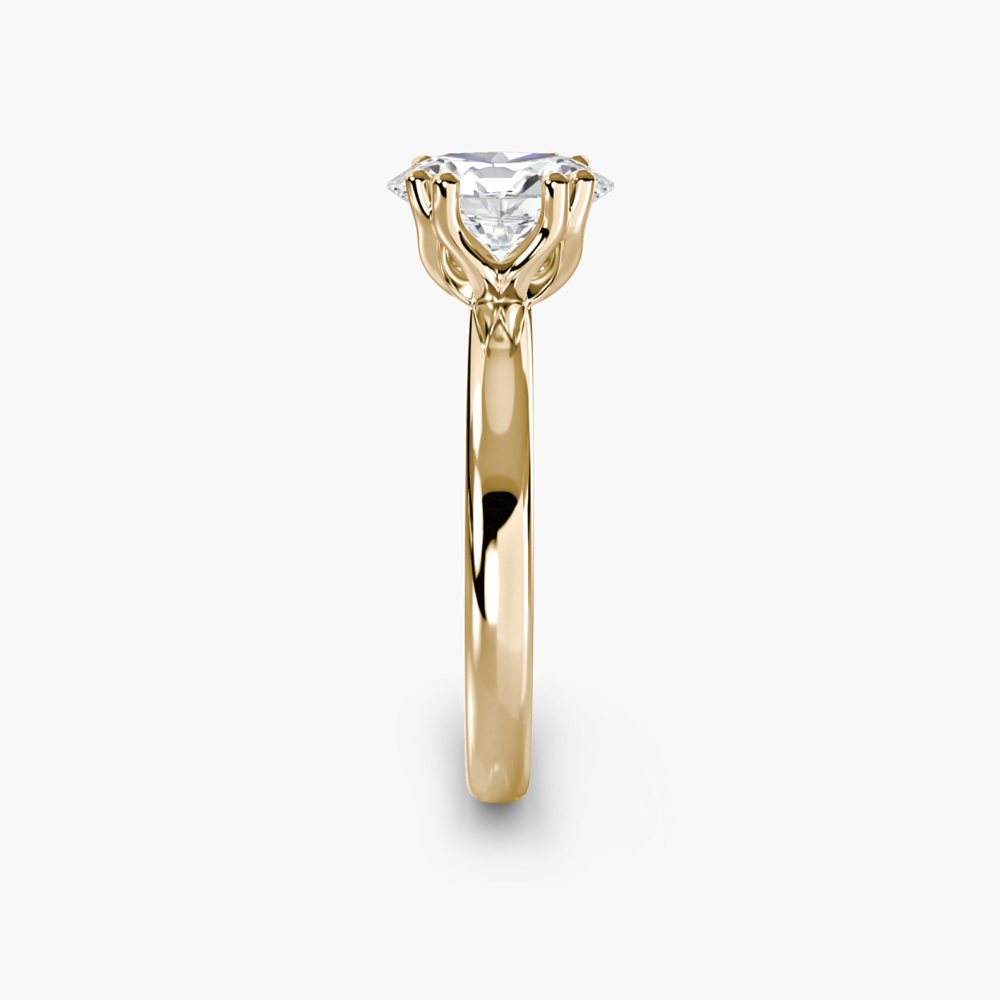Double Prong Oval Solitaire ring