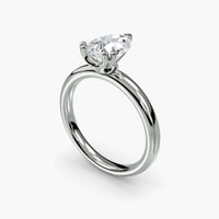 Double Prong Pear Solitaire ring