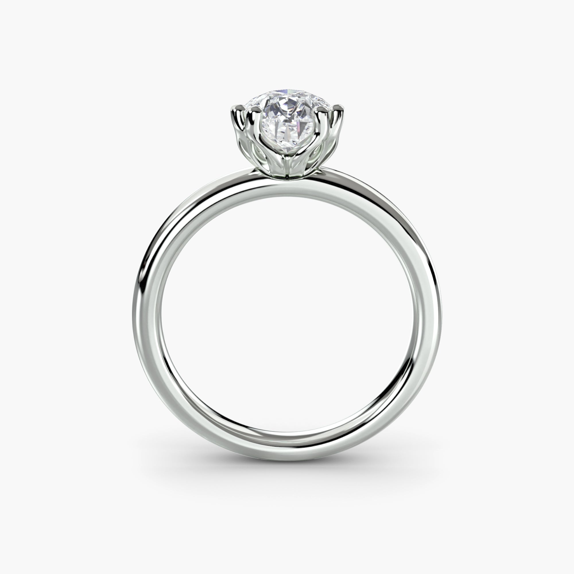 Double Prong Pear Solitaire ring