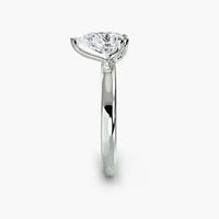 Double Prong Pear Solitaire ring