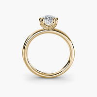 Double Prong Pear Solitaire ring