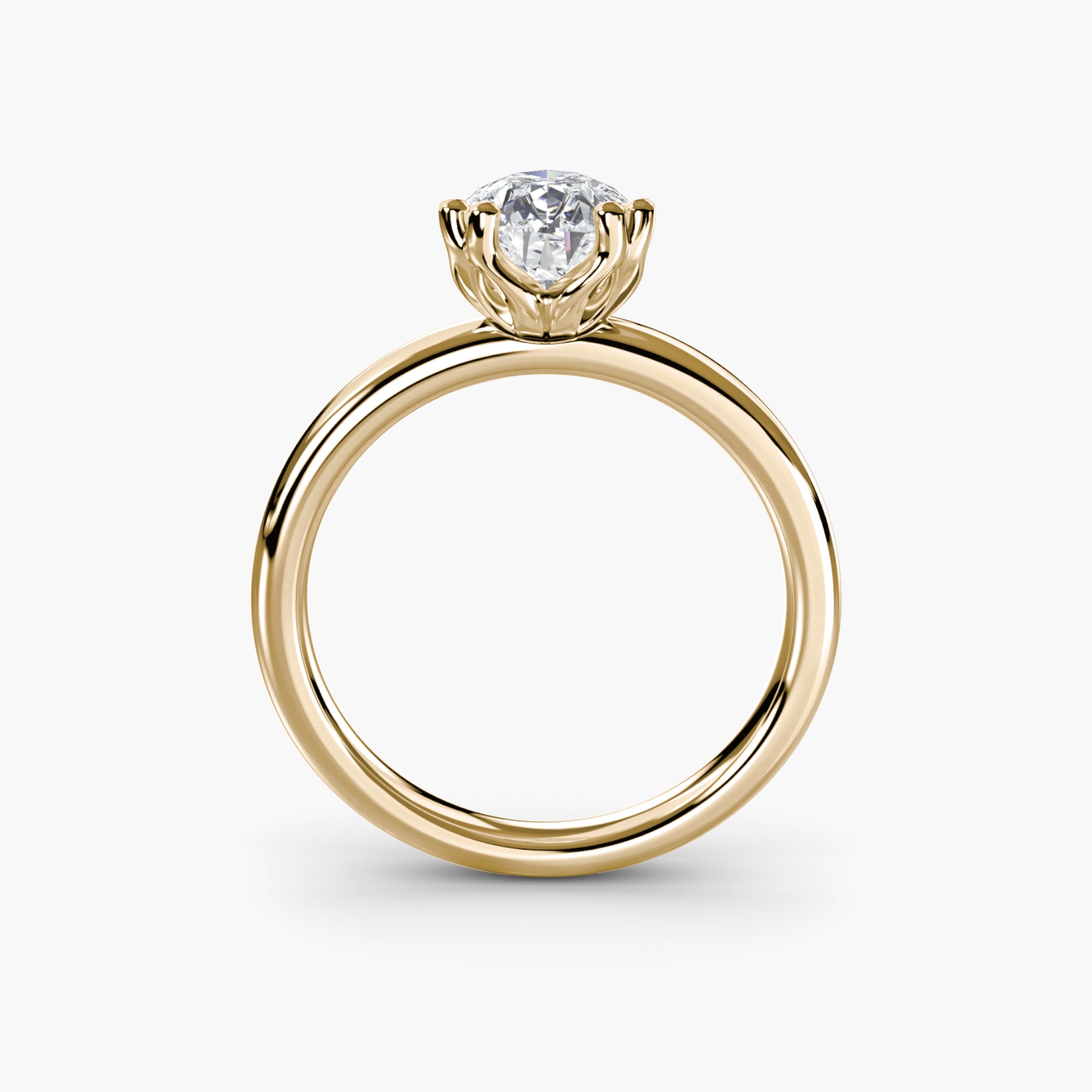 Double Prong Pear Solitaire ring