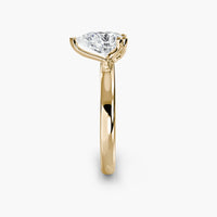 Double Prong Pear Solitaire ring