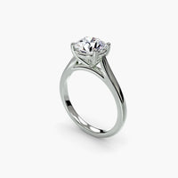 Classic Round Cathedral Engagement Ring