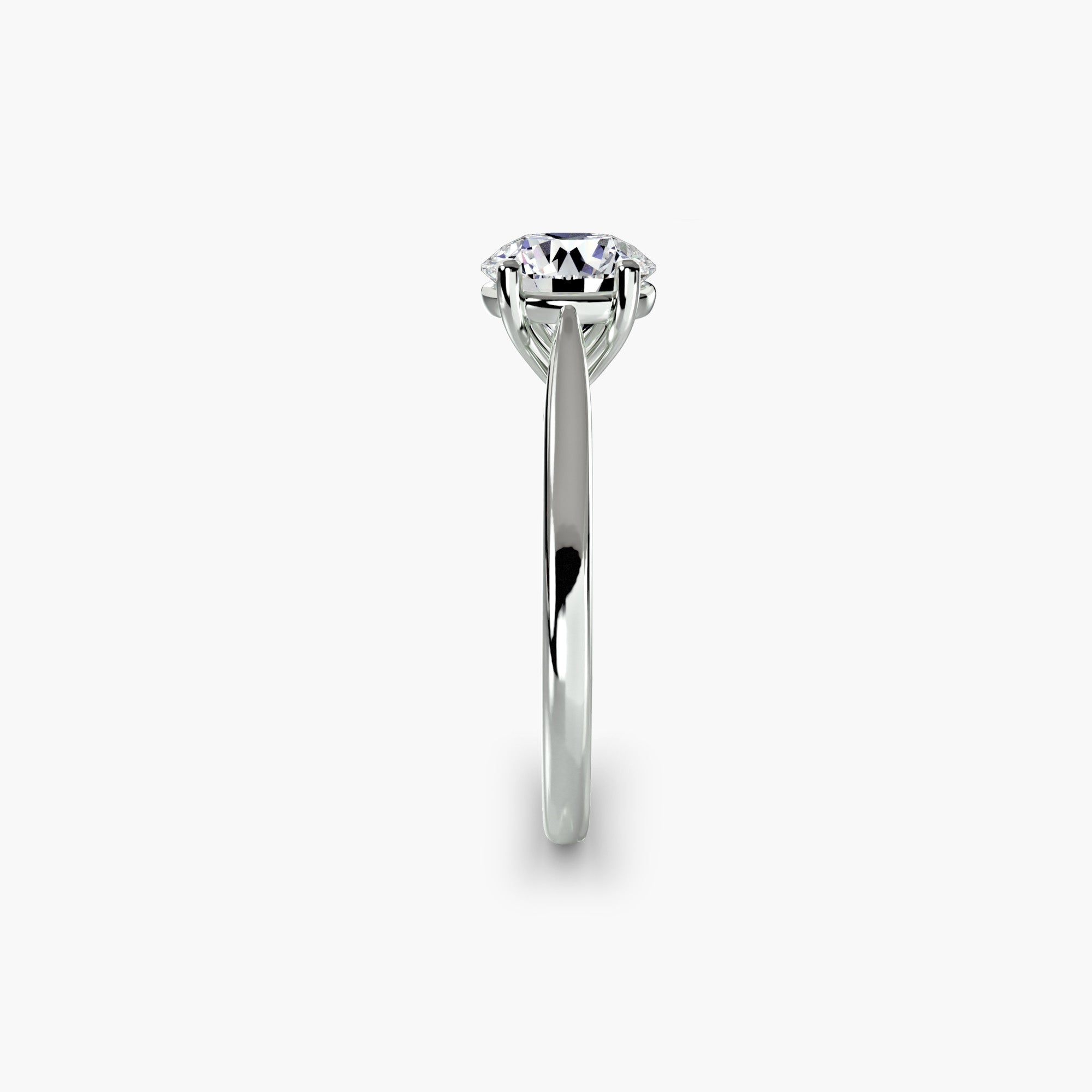Classic Round Cathedral Engagement Ring